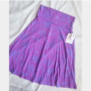 🔴3/$20 NWT Lularoe Azure Floral Bright Purple Stretch Design New Dress or Skirt